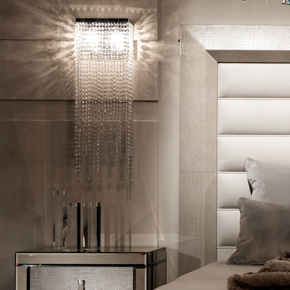 

brief design crystal wall lights modern led wall lamp AC110V 220V lustre cristal home lighting and project light