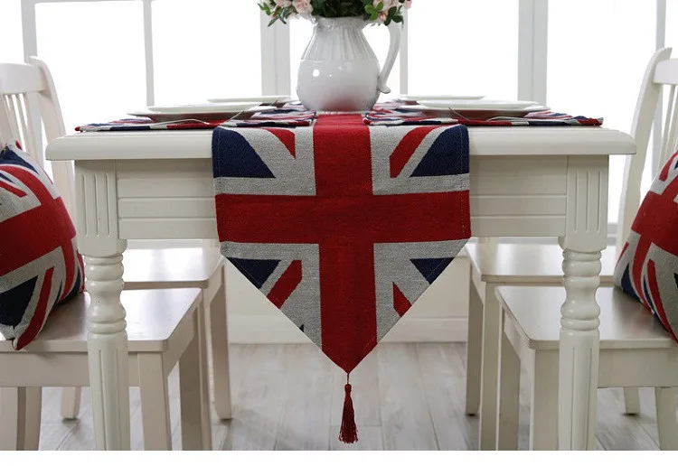 Современный минималистский Британский флаг Юнион Джек коврик с изоляцией настольная дорожка скатерть домашний декор/свадьба/рождественские подарки