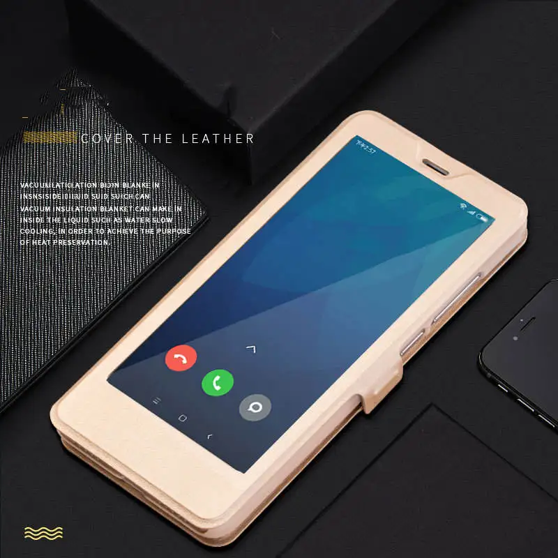 for Xiaomi Redmi Note 7 Case Note 6 Pro Full View Window PU Leather Flip Cover Funda Case for Xiaomi Note 5 Pro protective case 07