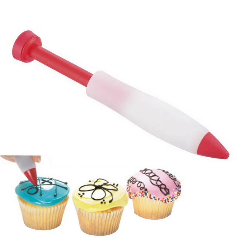 Hoomall Outils De Gateau En Silicone Couleur Aleatoire Patisserie Cookie Stylo Glace Decoration Dessert Creme Seringue Assiette De Chocolat Stylo Outils De Gateau Aliexpress