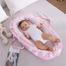 Детские кроватки принт хлопок бионический кровать, пригодная для стирки Многофункциональный туристическая детская кроватка кровать с Бампер новорожденных портативная детская кроватка