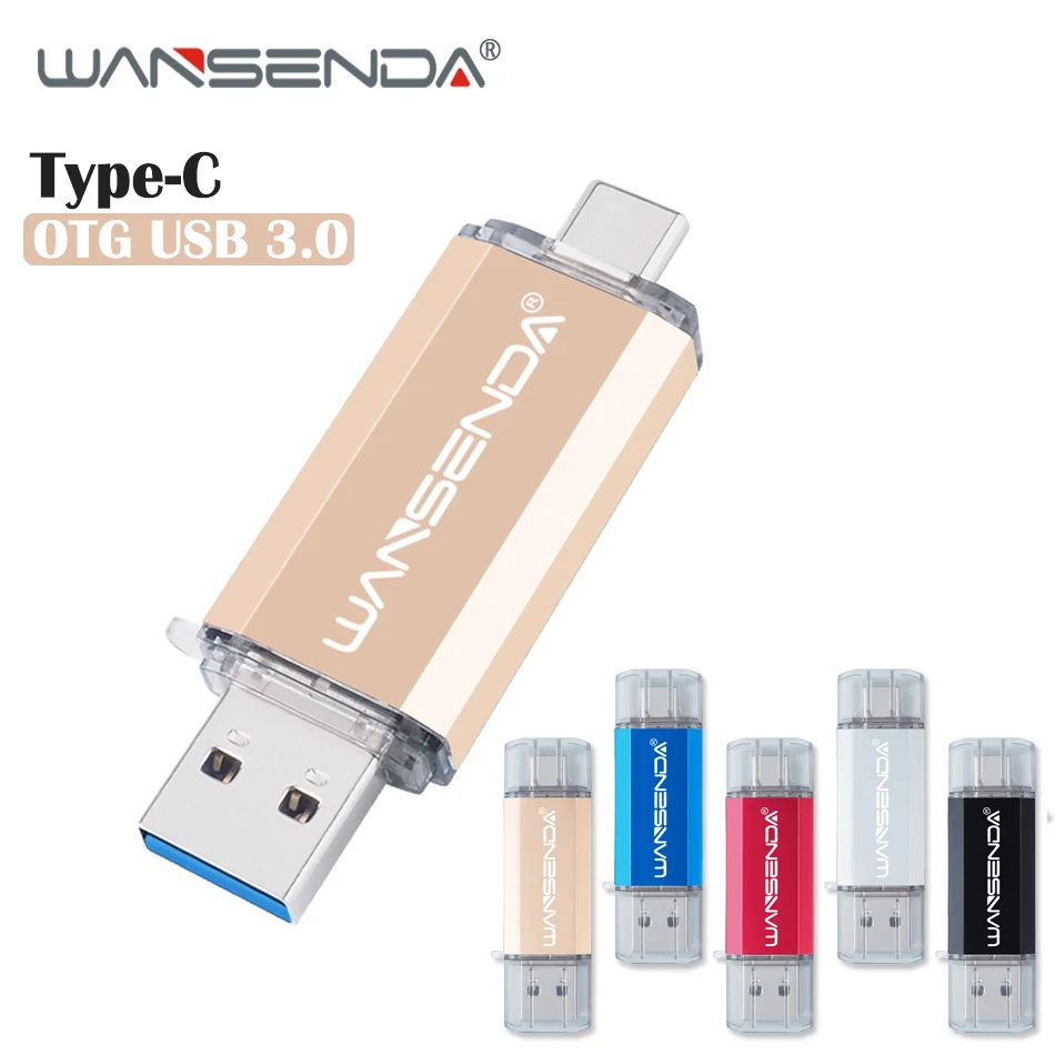 

WANSENDA High Speed USB Flash Drive Usb 3.0 OTG Pen Drive Type C Usb Stick 16gb 32gb 64gb 128gb Pendrive for Type-C Device