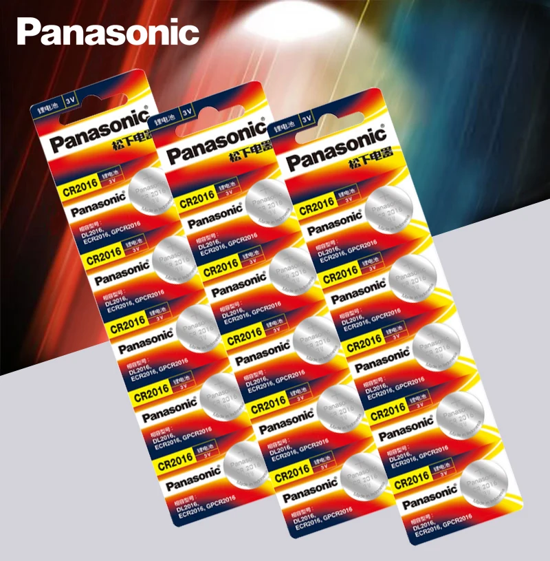 

15PCS/LOT Panasonic Top Quality Lithium Battery 3V cr2016 Button Battery Watch Coin Batteries cr 2016 DL2016 ECR2016