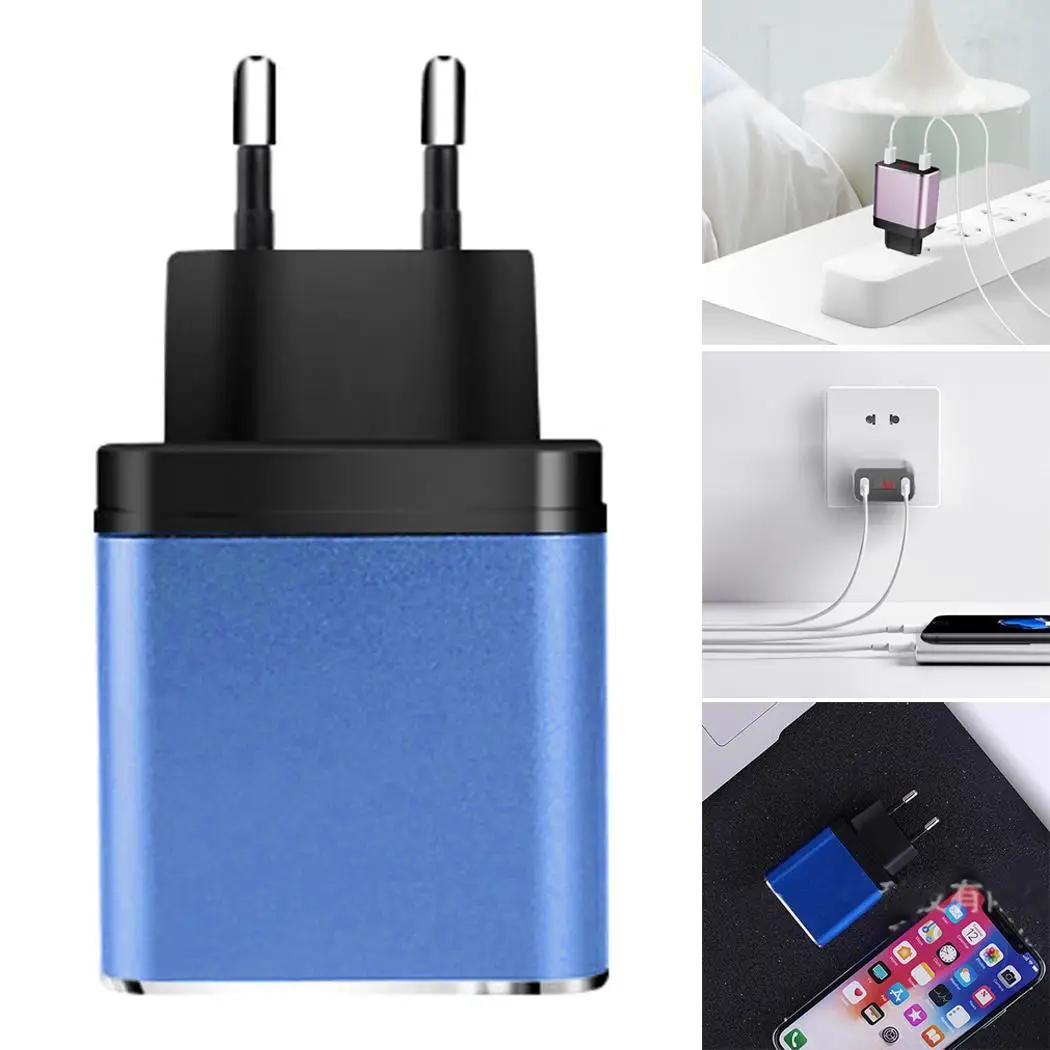 

2 USB Wall Charger 2.2A Universal Digital Display Phone Charger Travel Wall Charging Adapter for iPhone Samsung Xiaomi