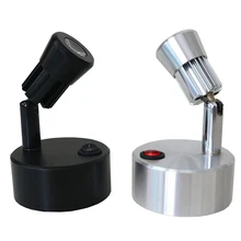 3 Вт светодиодный Настольный светильник, регулируемый Точечный светильник с питанием от батареи, беспроводная лампа, кнопочный шкаф, книжная полка, серебристый/черный корпус