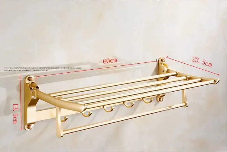 Держатели для полотенец кольцо складное золотое/розовое золото готовое полотенце держатель алюминиевая вешалка для полотенец