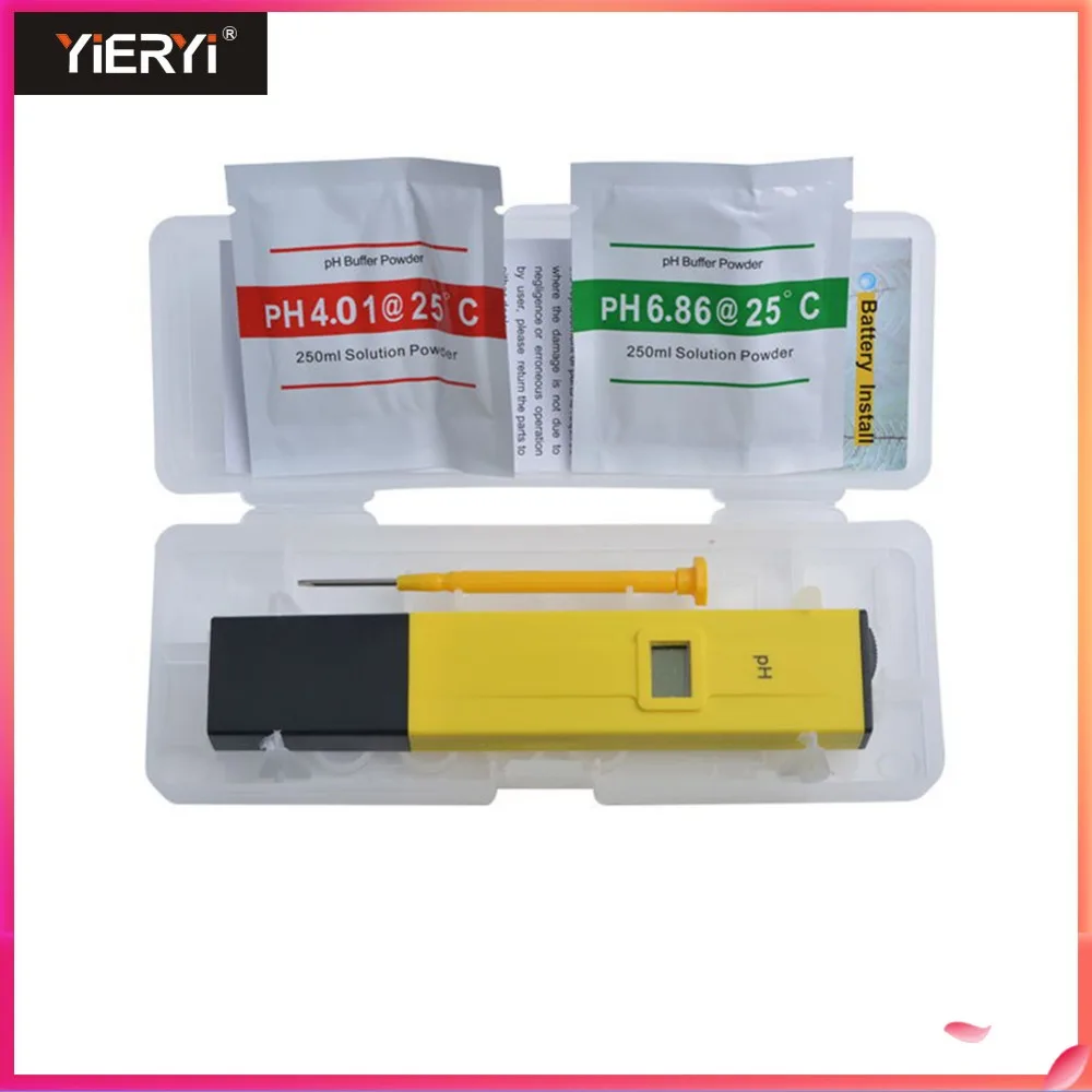

Yieryi 10pcs PH-009 Original Pen type Water y0.0-14.0pH PH Meter Digital Tester for Aquarium Pool Water Laboratory with hardcase
