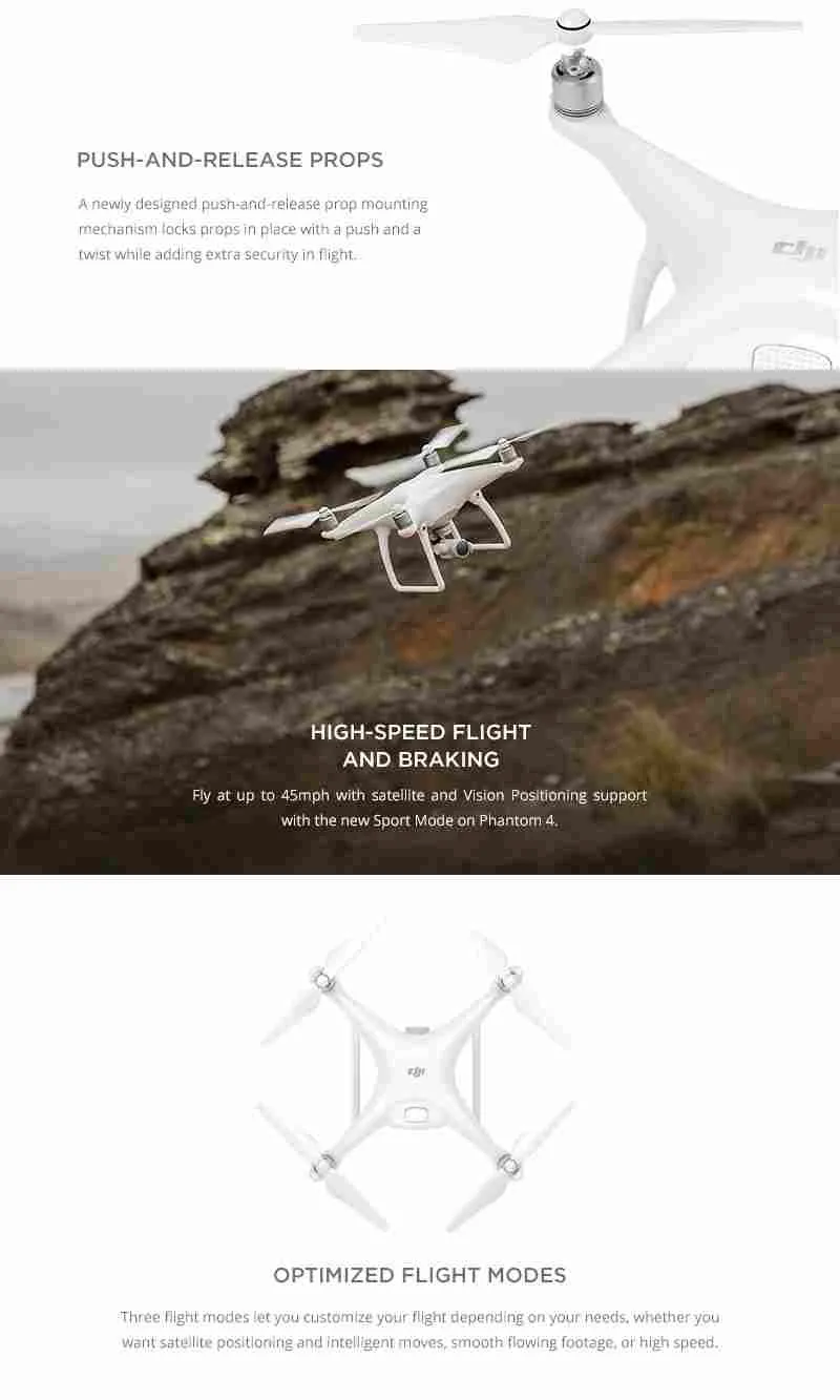 DJI Phantom 4 With 4K HD Camera Avoid Obstacles Automatically RC Quadcopter RTF