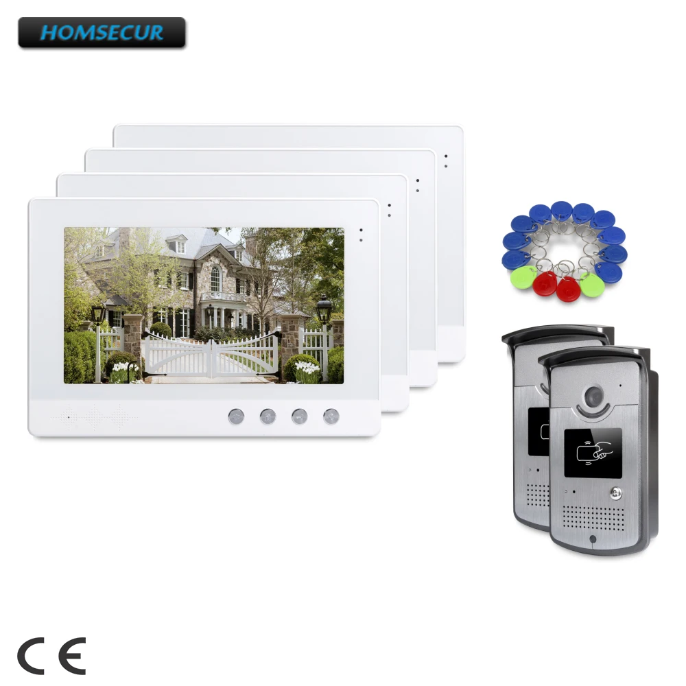 

HOMSECUR 10.1inch Video Door Entry Call System with IR Night Vision for Home Security : XC001+XM101-W