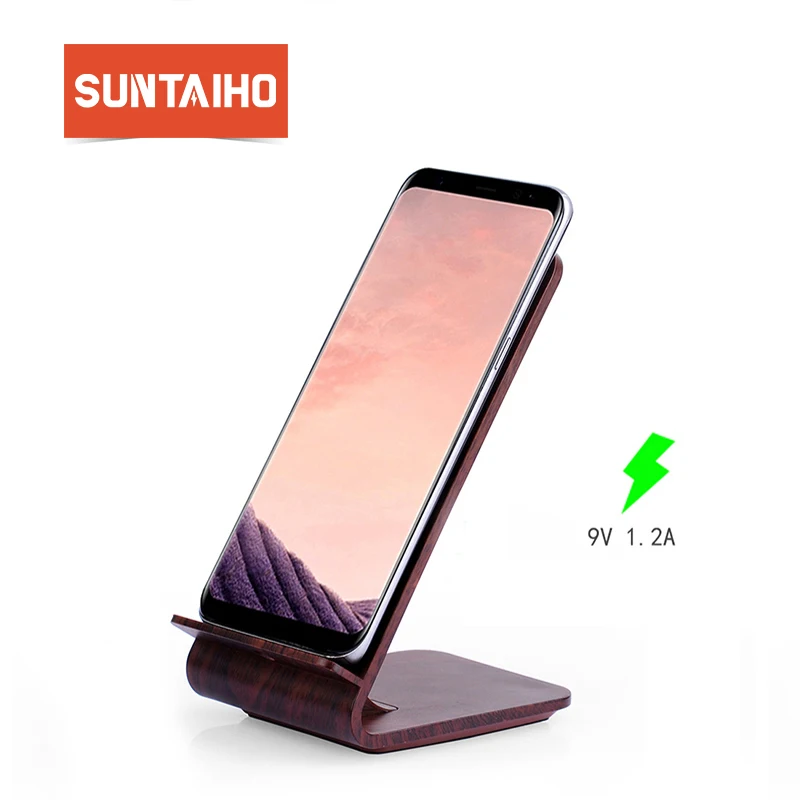 Suntaiho Qi Беспроводное зарядное устройство для iPhone 8/X 10 Вт зарядная док-станция Samsung