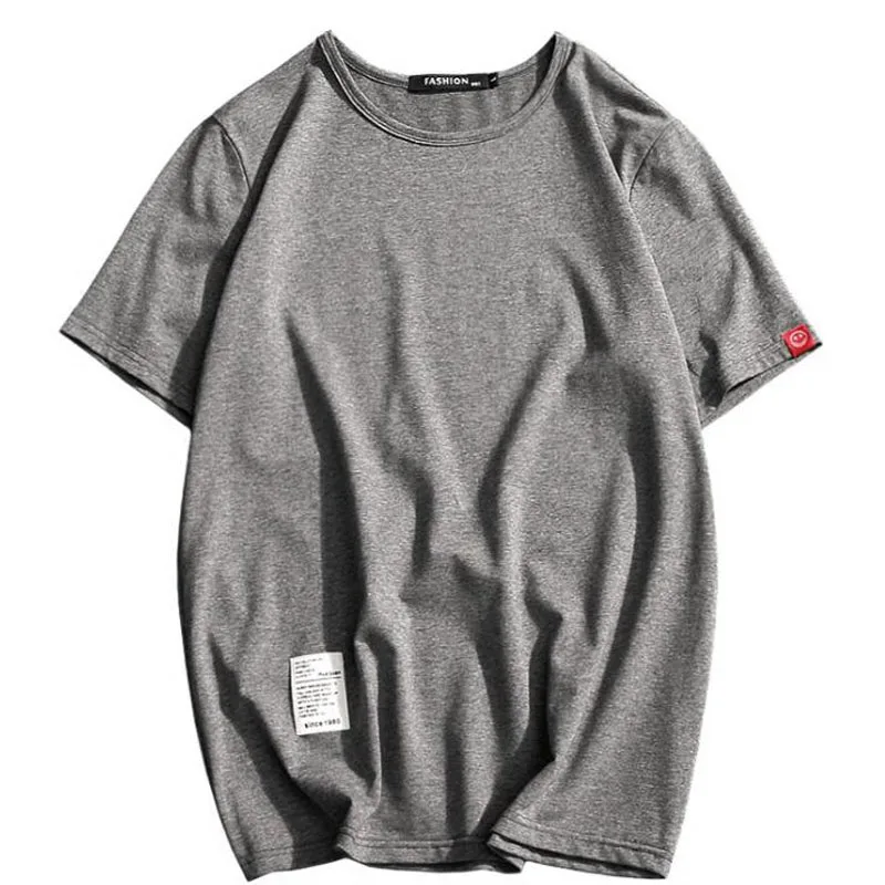 

Men T-shirt 2020 new summer Korean style casual male t shirt thin cotton teenage boy plus size green blue gray white black T10