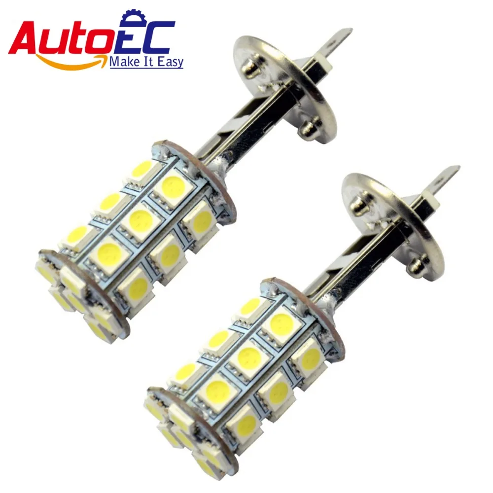 

AutoEC 100X H1 27smd 5050 Car Fog Light Head Driving  DRL Daytime Running Light DC12V White blue free shipping #LJ02