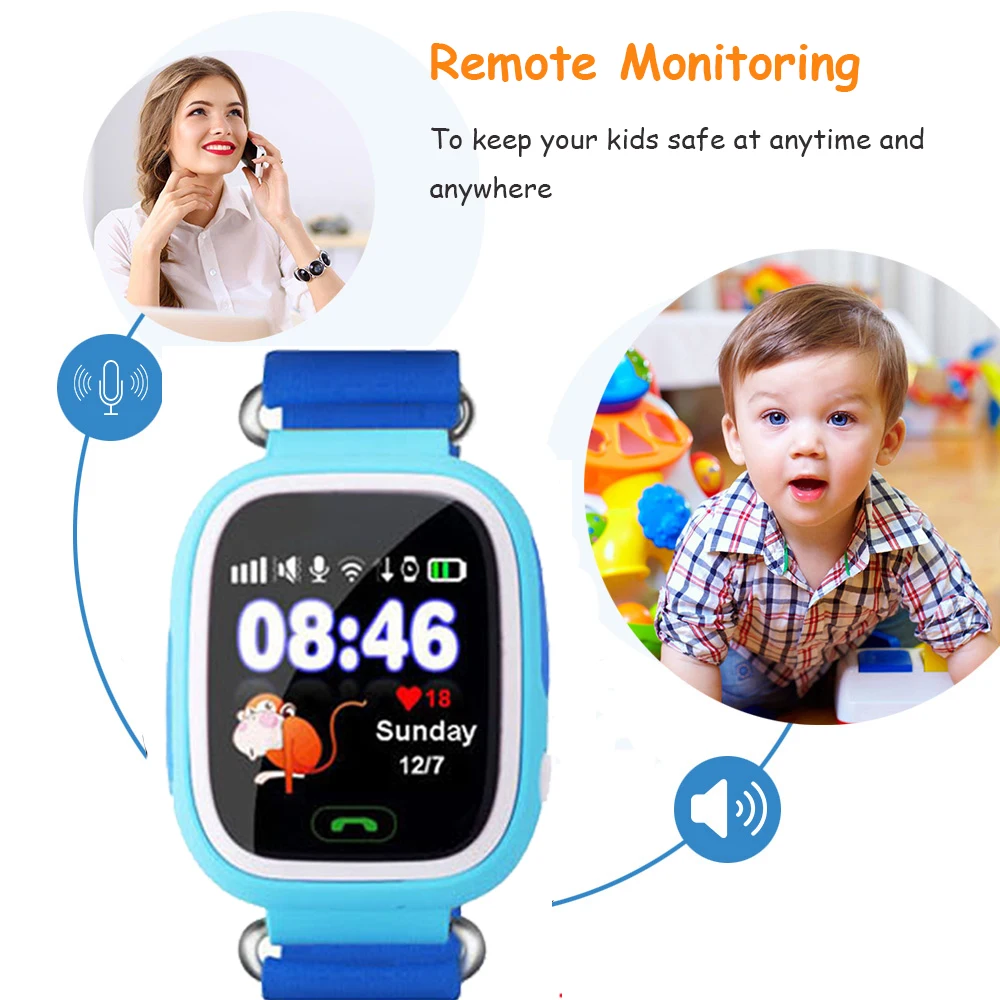 Q90 smart watch Дети gps wifi детские часы sos средства отслеживания вызовов дети телефон