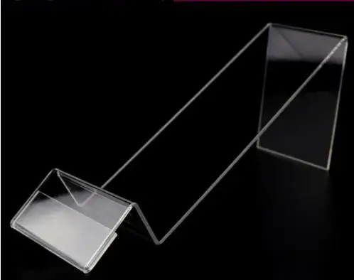 

Shoes Store Display Props Shelf Clear Acrylic Shoes Display Stand Rack Sandal Display Holder With Price Tag Label Frame 10pcs