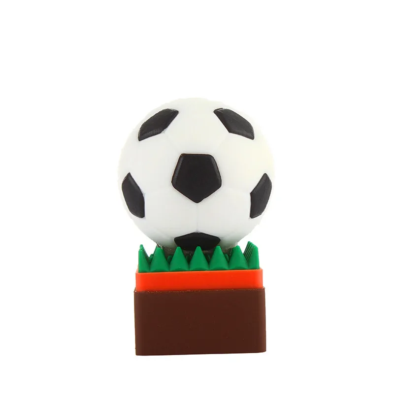cartoon soccer memory stick 2.0 memory card 4GB 8GB 16GB 32GB 64GB plastic rugby usb 2.0 pendrive flash drive free shipping