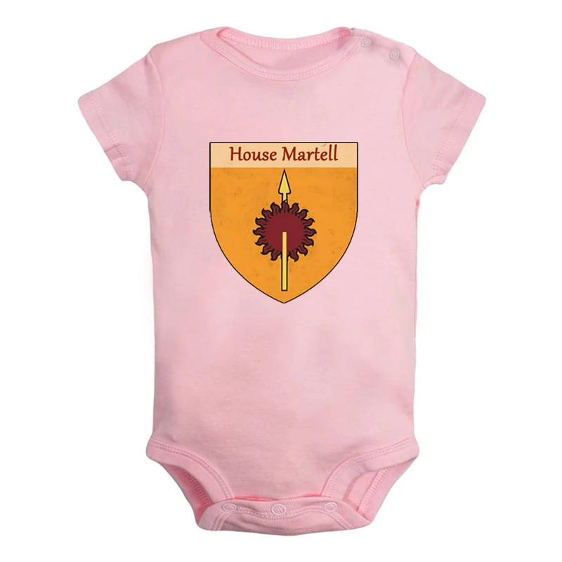 House Martell of Sunspear/неизогнутая Одежда для новорожденных девочек и мальчиков; комбинезон с короткими рукавами; комбинезон - Цвет: ieBodysuits2160P