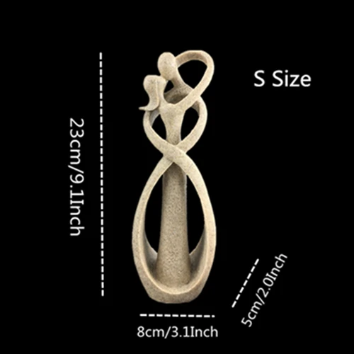 Sand Lovers S VILEAD 23 см 30 см песчаник целующийся любовник Статуэтка Подарок на годовщину свадебное украшение креативное украшение дома аксессуары для рукоделия - Цвет: Sand Lovers S