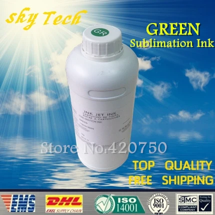 

GR color 1000ML , universal Sublimation ink single GREEN color , suit for wide-format and desktop printer ,1 litre