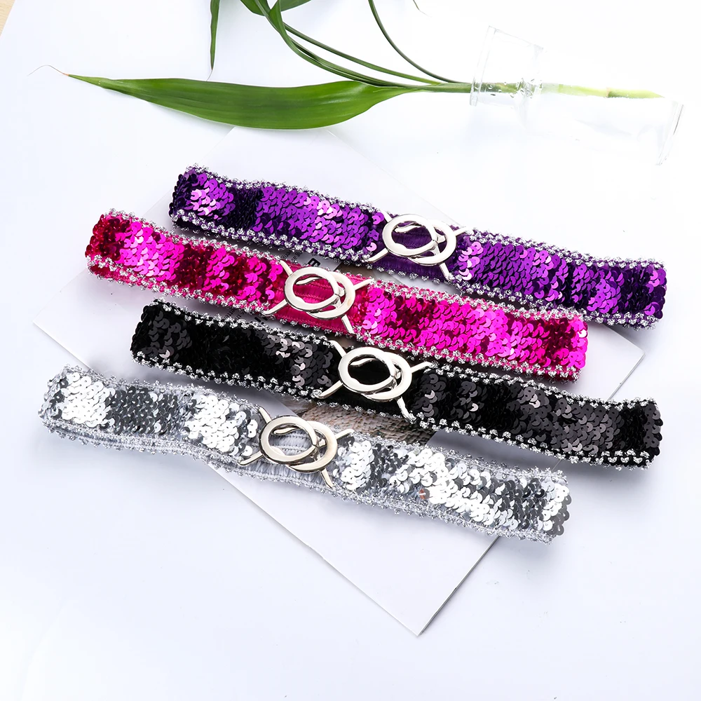 

Women Fashion Elastic Buckle Belt Women Fashion Sequins Waistband Clothing Decorations Waistband Dress Accessories