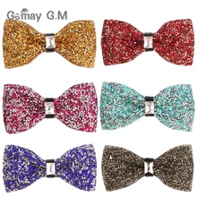 Новые роскошные галстуки-бабочки с бриллиантами для мужчин, модные галстуки-бабочки с кристаллами и драгоценными камнями, аксессуары для свадебной вечеринки, галстуки для банкета, мужской галстук-бабочка