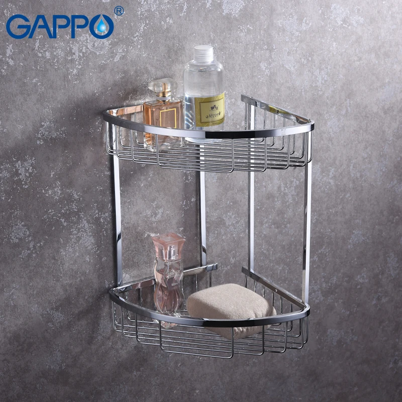 

GAPPO Bathroom Shelves hair dryer holder bathroom holder Bath Storage Shelf Wall Mount Bathroom Accessories