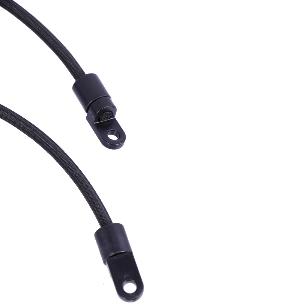 2pcs PVC Black Marine Fishing Boat Kayak Paddle Holder Rod Keeper Bungee Cord Accessories 30cm & 6PCS Stainless Steel Screws