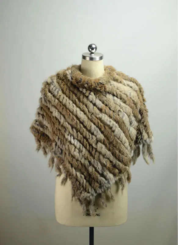 Шаль из кроличьего меха с кисточками черного цвета.LX00419|shawl cotton|shawl designshawl pashmina |