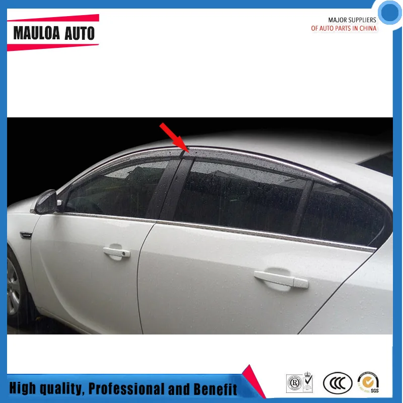 

4 Piece Injection molding trim vent shade rain sun wind deflector window visor for Regal 2009-2015 09 15