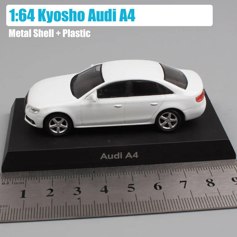 1: 64 Масштаб Мини kyosho A3 sportback A4 Q7 A8 TT купе родстер литая под давлением модель игрушечный автомобиль и автомобиль миниатюрный для детской коллекции - Цвет: Audi A4 White
