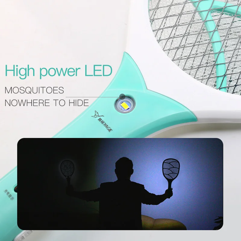 YAGE USB Electric Mosquito Swatter Repellent Bug Insect  Reject Killers Pest Reject Racket Trap Anti Mosquito Fly With Lights