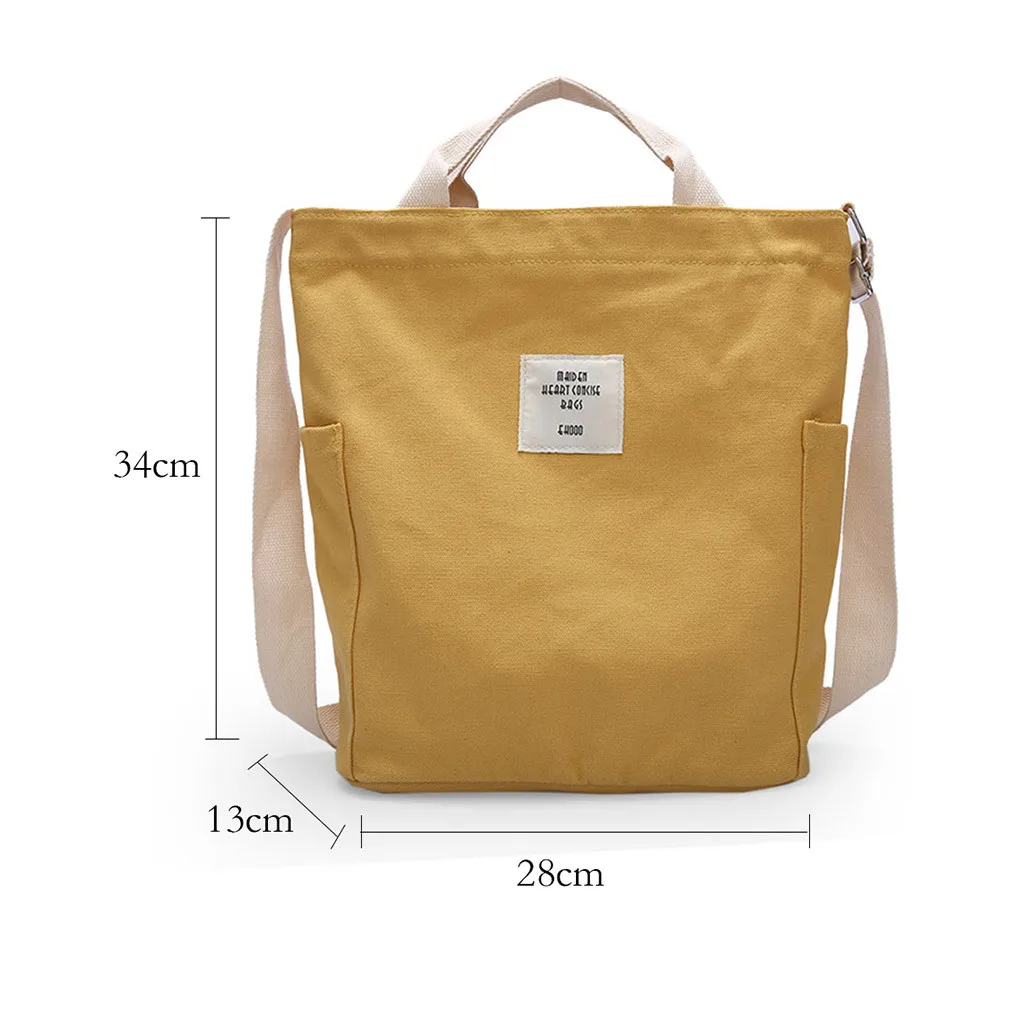 Женская сумка-мессенджер через плечо, женская простая Большая вместительная Холщовая Сумка, винтажная сумка на молнии с клапаном, милые женские сумки