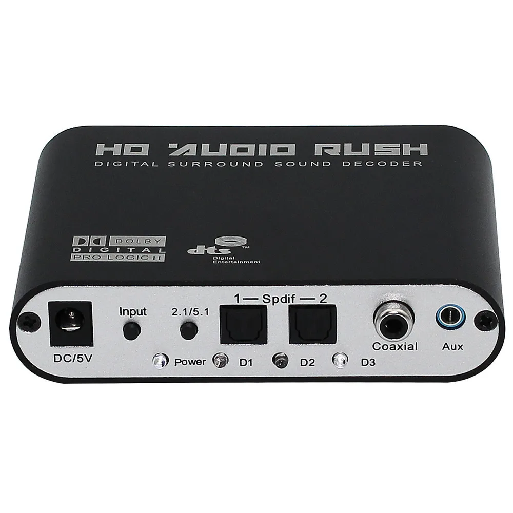 5.1 Audio Decoder 5.1/ 2.1 CH Analog AC3 DTS Audio Gear Digital Sound Decoder SPDIF DTS/AC-3,For DVD Player,HD Xbox 360, PS3 5.1 Audio Decoder 5.1/ 2.1 CH Analog AC3 DTS Audio Gear Digital Sound Decoder SPDIF DTS/AC-3,For DVD Player,HD Xbox 360, PS3
