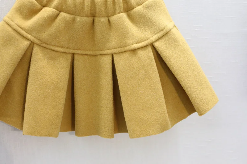 Зимняя модная плиссированная юбка для девочек; коллекция года; плотные универсальные Юбки принцессы для маленьких девочек; одежда для малышей