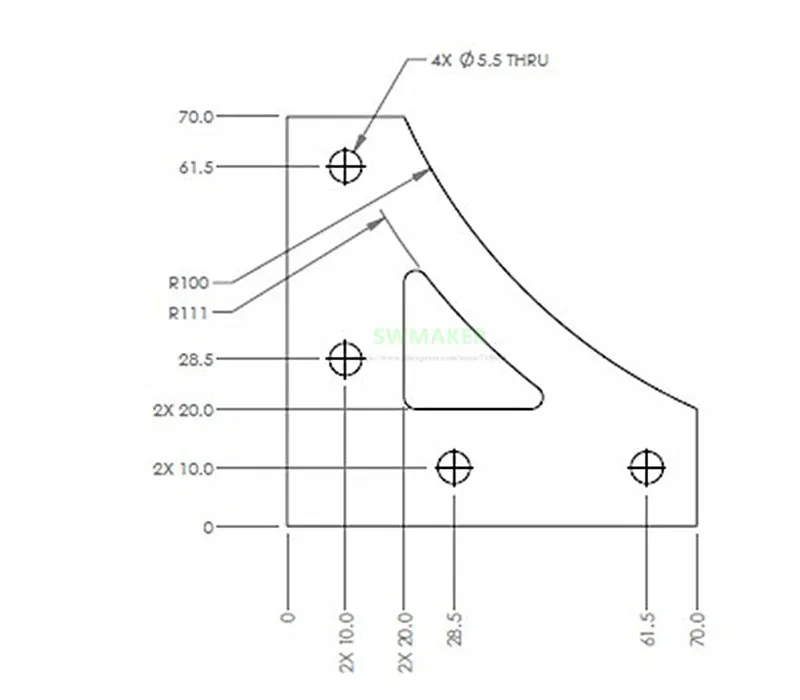 LulzBot TAZ 3D принтер DIY алюминиевый сплав металлический каркас разъем v2.0 профильная