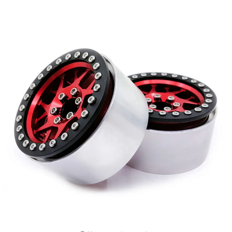 Колесные диски из алюминиевого сплава 2 с бусинами для 1/10 RC Crawler Axial SCX10 II 90046 TRX4 D90