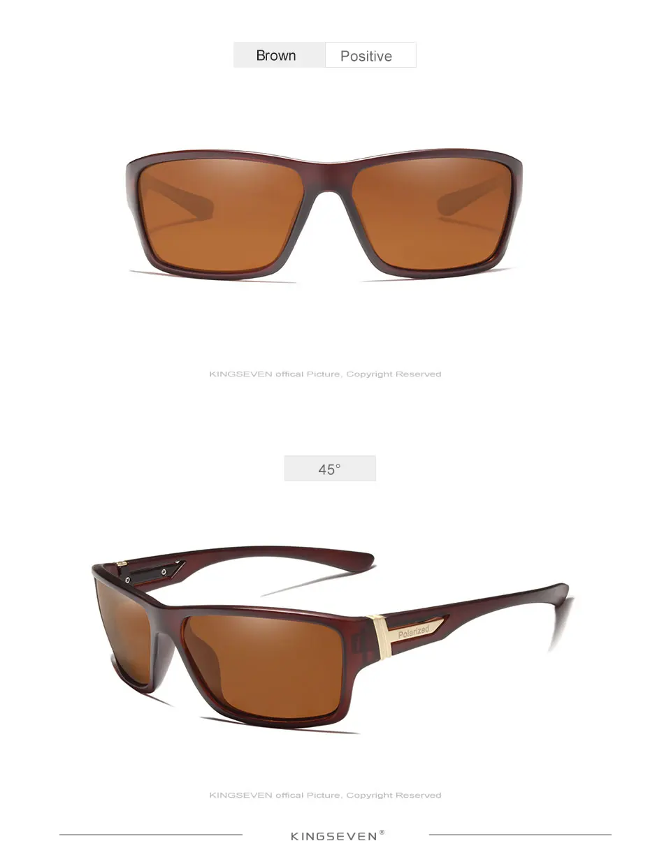 KINGSEVEN, поляризационные солнцезащитные очки, мужские очки для вождения, мужские солнцезащитные очки для мужчин,, роскошные, брендовые, дизайнерские, Oculos S-718