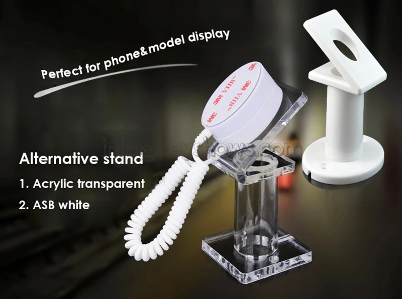 10 Pcs Acrylic Mobile Phone Security Display Stand Iphone Anti-Theft Holder With Retractable Device For Retail Shop Show