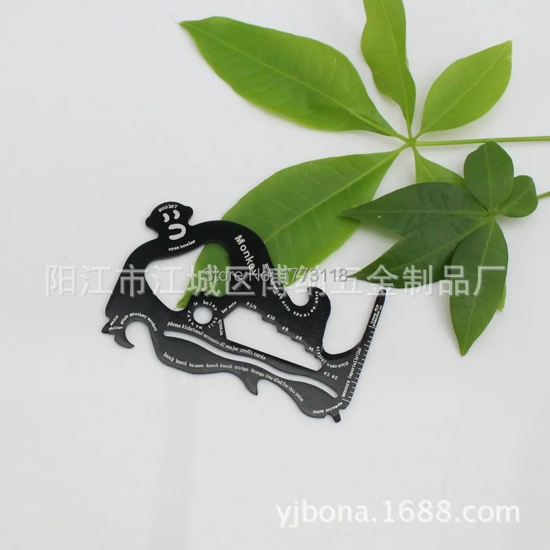 (10pcs)2015 new free shipping recommended products monkey tool card Outdoor multifunctional knife folding #30424 |