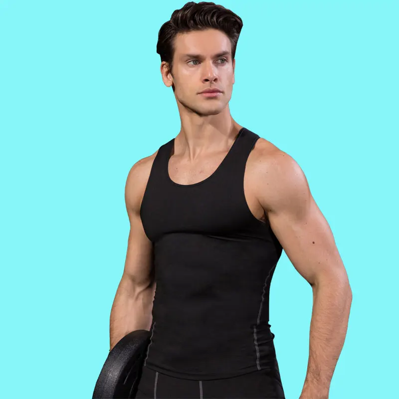 

Logo Custom Quick Dry Running Training Sleeveless Workout vest Top Fitness Tights Men Sport Croosfit Jogging Gym T-Shirt