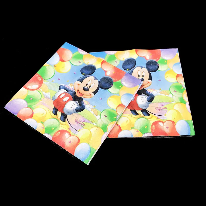 

20pcs/pack Mickey Mouse theme disposable napkins Mickey Mouse party decorations Mickey Mouse disposable tableware