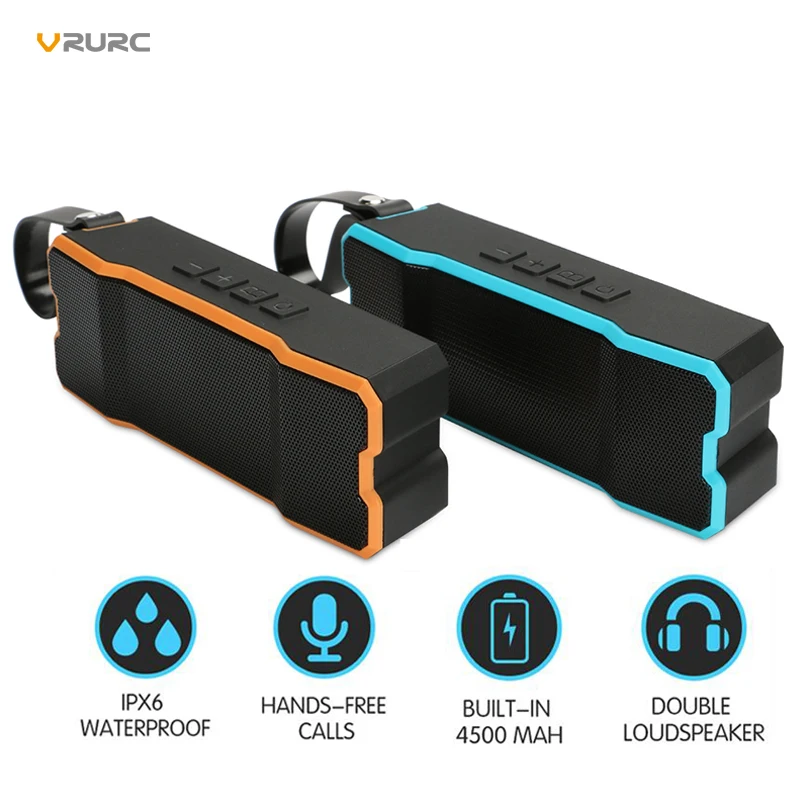 VRURC Высокая 10 Вт Bluetooth динамик водостойкий плеер противоударный сабвуфер