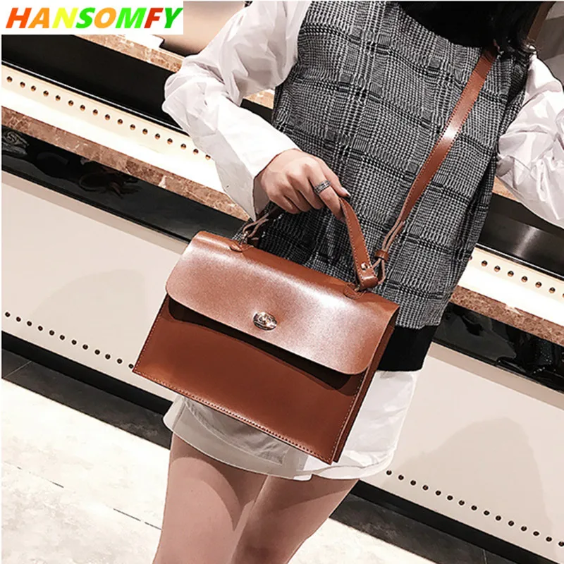 

2018 New Luxury Fashion Women Handbags PU Leather Hasp Casual versatile Female shoulder Bag Brifecase Messenger Bags