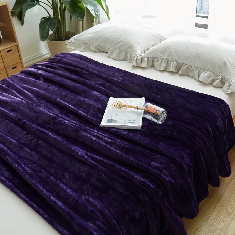 Us 14 37 59 Off Dark Purple Fleece Blanket On The Bed Multi Size Flannel For Sofa Solid Color Soft Throw Home Decor Bedding In Us 14 37 59 Off Dark Purple Fleece Blanket On The Bed Multi Size Flannel For Sofa Solid Color Soft Throw Home Decor Bedding In