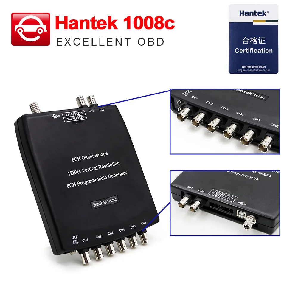 Buy Hantek 1008C Automotive Diagnostic Oscilloscope 8