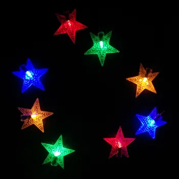 

YIYANG 4.8M Solar Star Lamp Outdoor Waterproof Darkness Sensor Auto LED String Lights Energy Saving Garden Decoration Lights