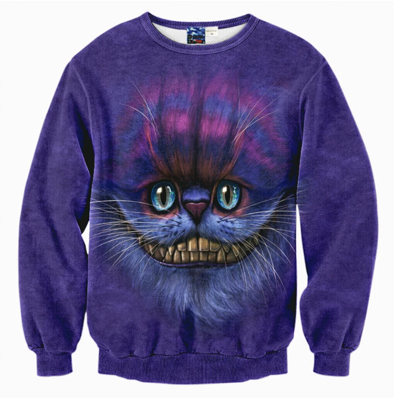 Jumper Outfits Sweatshirt Men/Women Hoodies 3d Print The Cheshire Cat
