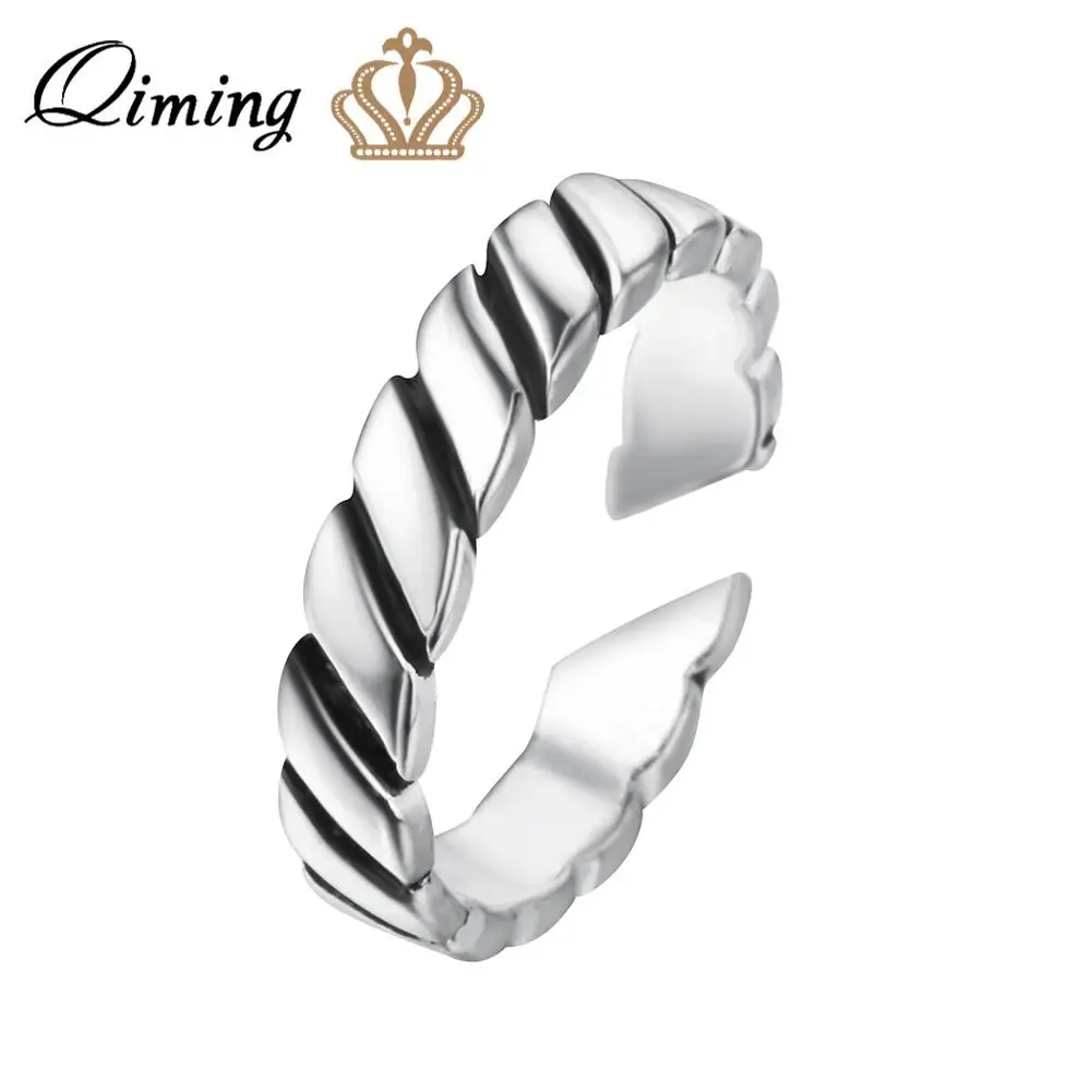 Черные античные тайские серебряные Ретро Кольца для мужчин и женщин регулируемое кольцо на палец ног славяне Викинги Винтажные Ювелирные изделия турецкое кольцо подарок - Цвет основного камня: QM-SR497
