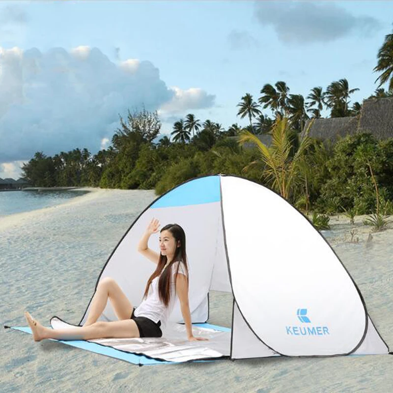 

Automatic Camping Tent Ship From RU Beach Tent 2 Persons Tent Instant Pop Up Open Anti UV Awning Tents Outdoor Sunshelter