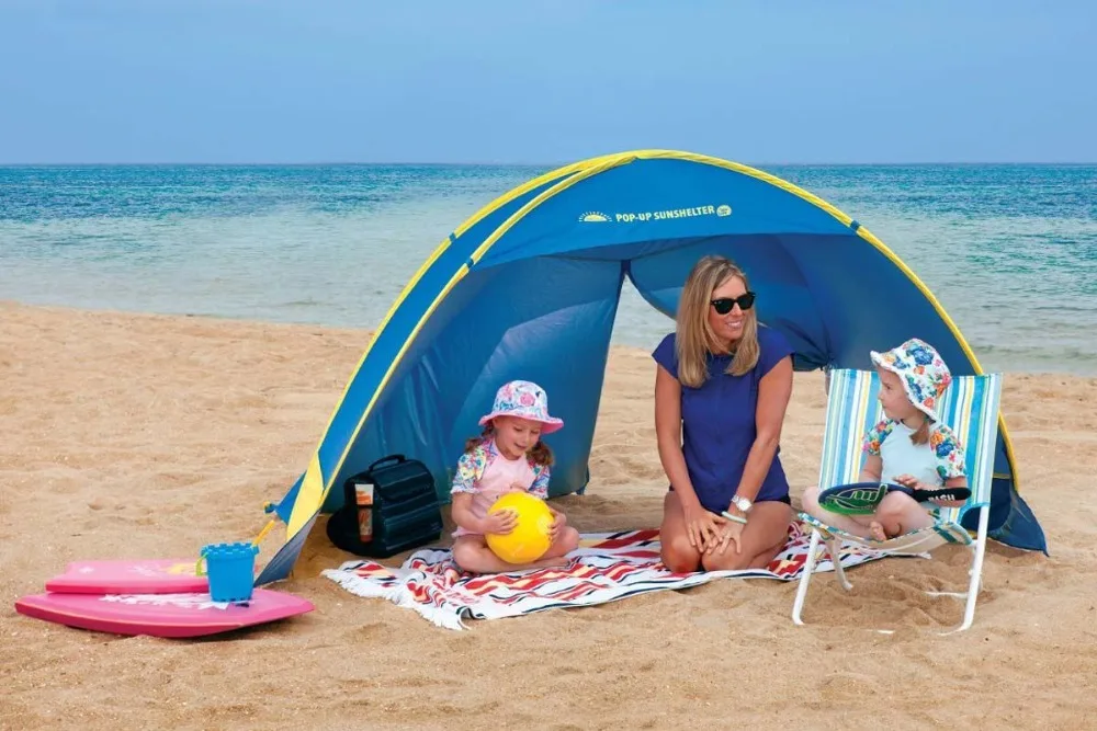 المنبثقة الشاطئ خيمة المحمولة مظلة الأسرة الرياضية الشمس الظل المأوى في الهواء الطلق المشي السفر التخييم القيلولة