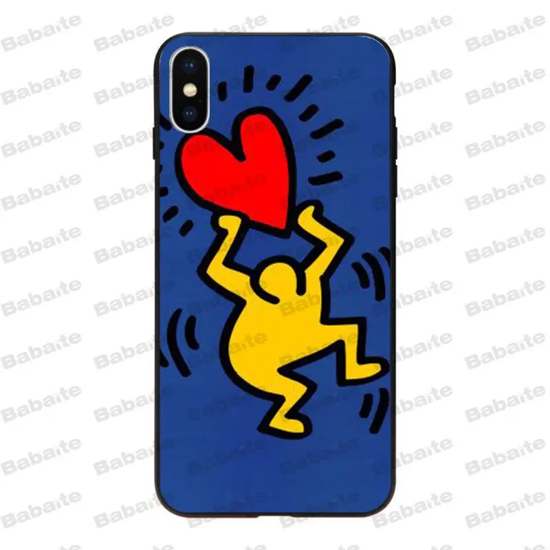 Мягкий силиконовый чехол Babaite Keith Haring из ТПУ для iPhone 8 7 6 6S Plus X Xs Xr XsMax 5 5S SE 5c Coque11 11pro 11promax - Цвет: A9